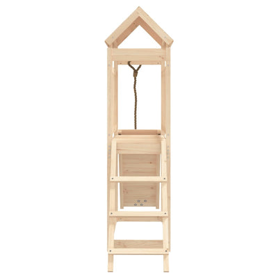 Playhouse with Climbing Wall Solid Wood Pine