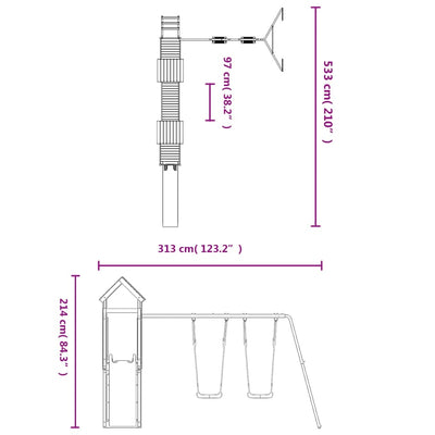 Outdoor Playset Impregnated Wood Pine