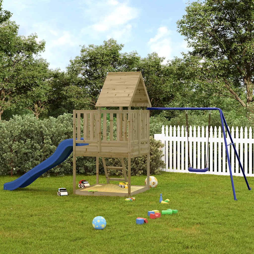 Outdoor Playset Solid Wood Pine Solid impregnated pinewood