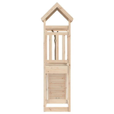 Playhouse with Climbing Wall Solid Wood Pine