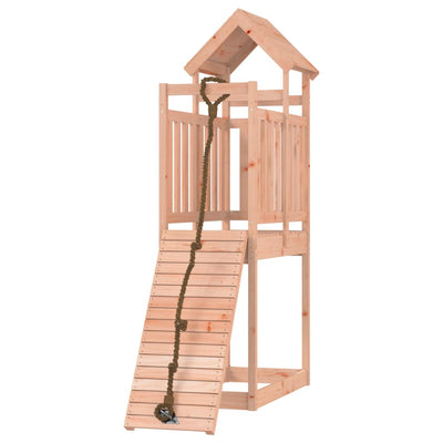 Playhouse with Climbing Wall Solid Wood Douglas