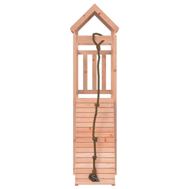 Playhouse with Climbing Wall Solid Wood Douglas