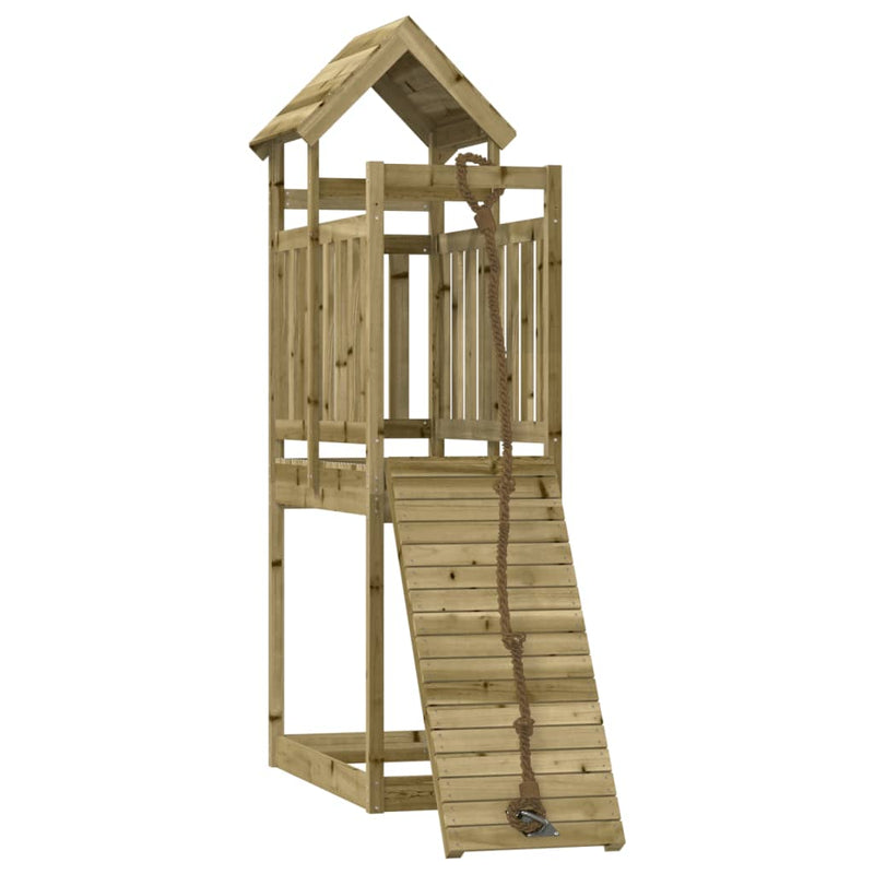 Playhouse with Climbing Wall Impregnated Wood Pine