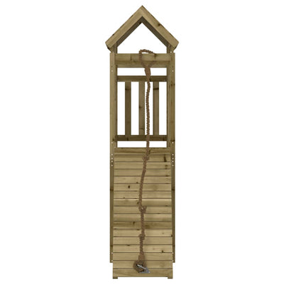 Playhouse with Climbing Wall Impregnated Wood Pine