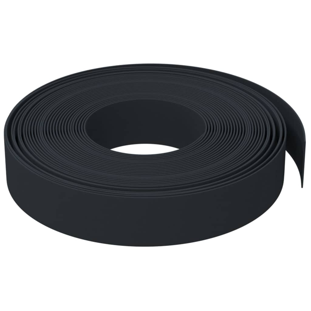 vidaXL Garden Edgings 2 pcs Black 10 m 10 cm Polyethylene 4