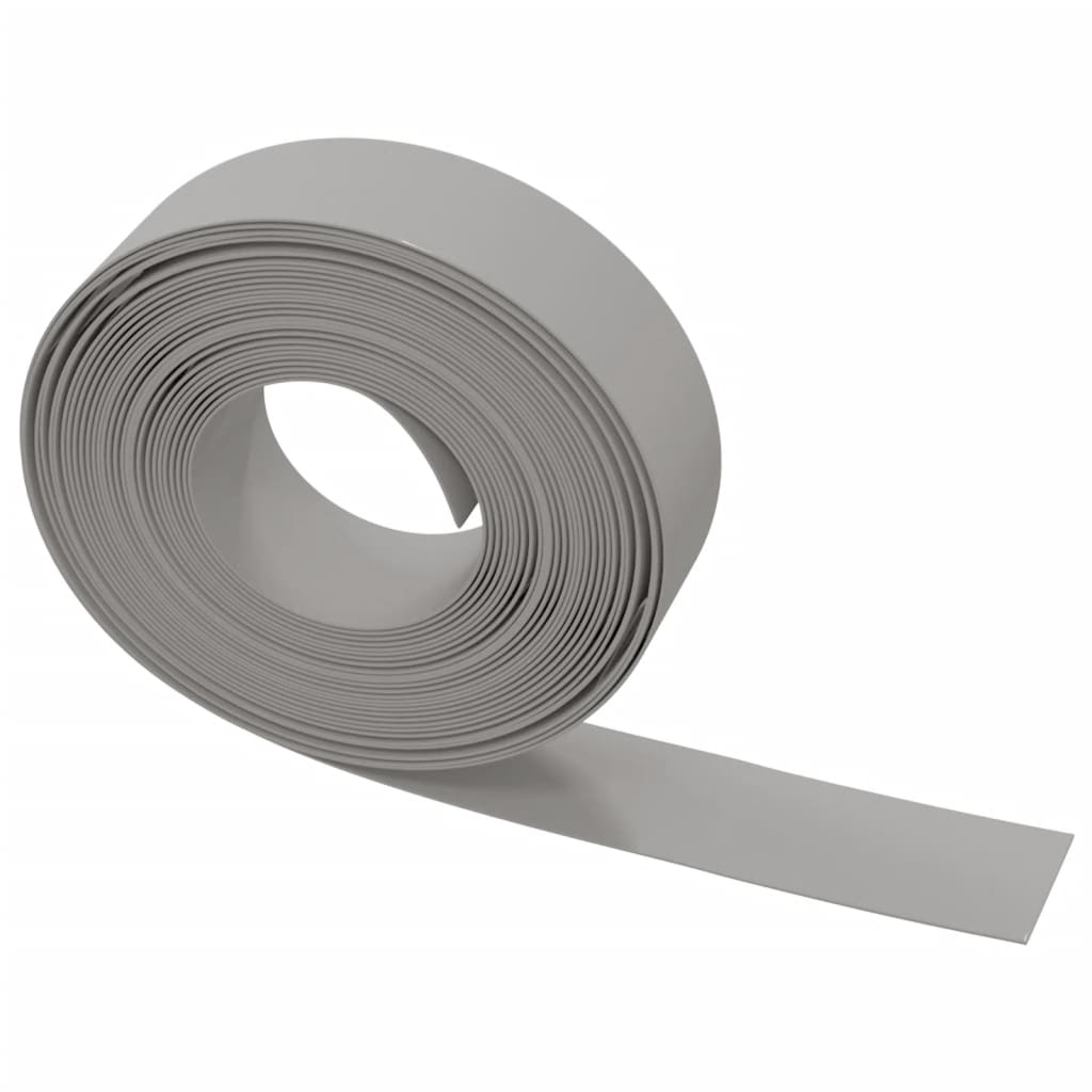vidaXL Garden Edgings 2 pcs Grey 10 m 15 cm Polyethylene 4
