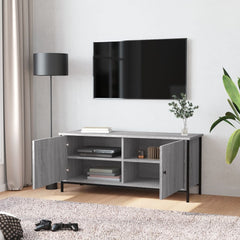 vidaXL TV Cabinet with Doors Grey Sonoma 102x35x45 cm Engineered Wood 3