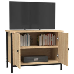 vidaXL TV Cabinet with Doors Sonoma Oak 60x35x45 cm Engineered Wood 4