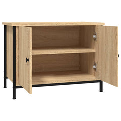 vidaXL TV Cabinet with Doors Sonoma Oak 60x35x45 cm Engineered Wood 6