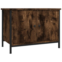 vidaXL TV Cabinet with Doors Smoked Oak 60x35x45 cm Engineered Wood 2