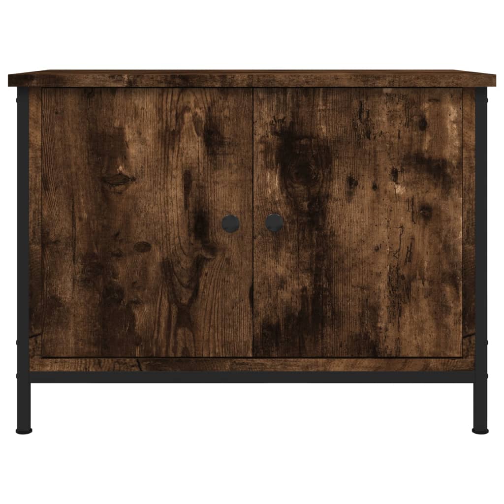 vidaXL TV Cabinet with Doors Smoked Oak 60x35x45 cm Engineered Wood 5