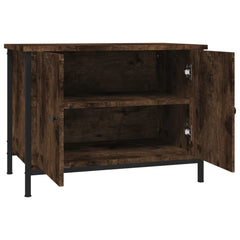 vidaXL TV Cabinet with Doors Smoked Oak 60x35x45 cm Engineered Wood 6