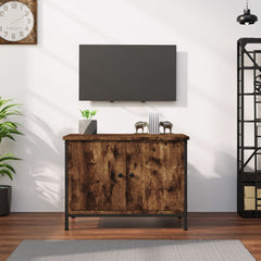 vidaXL TV Cabinet with Doors Smoked Oak 60x35x45 cm Engineered Wood 1