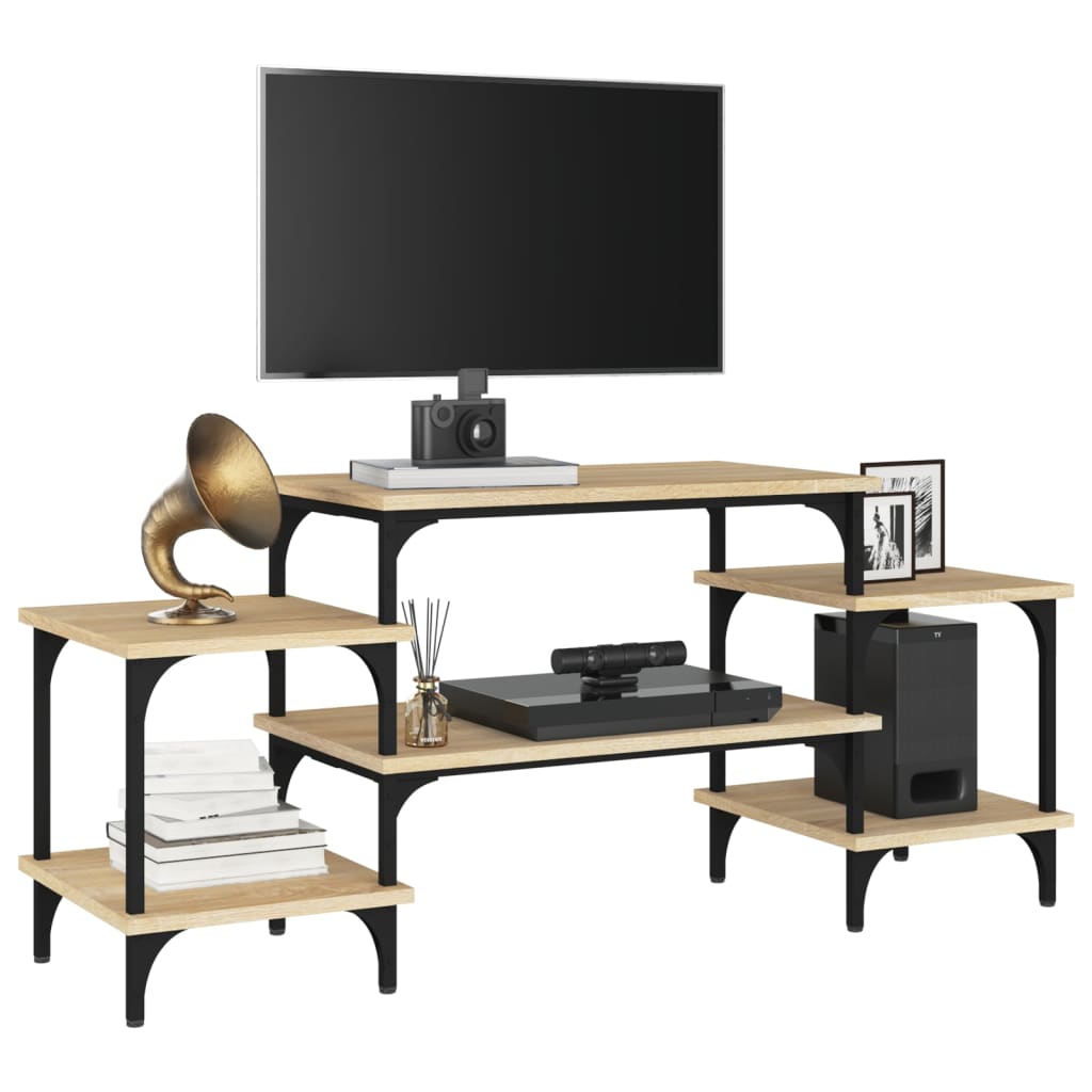 vidaXL TV Cabinet Sonoma Oak 117x35x52 cm Engineered Wood 4