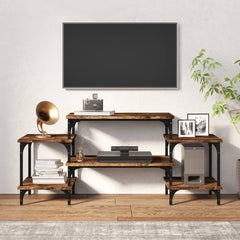 vidaXL TV Cabinet Smoked Oak 117x35x52 cm Engineered Wood 3