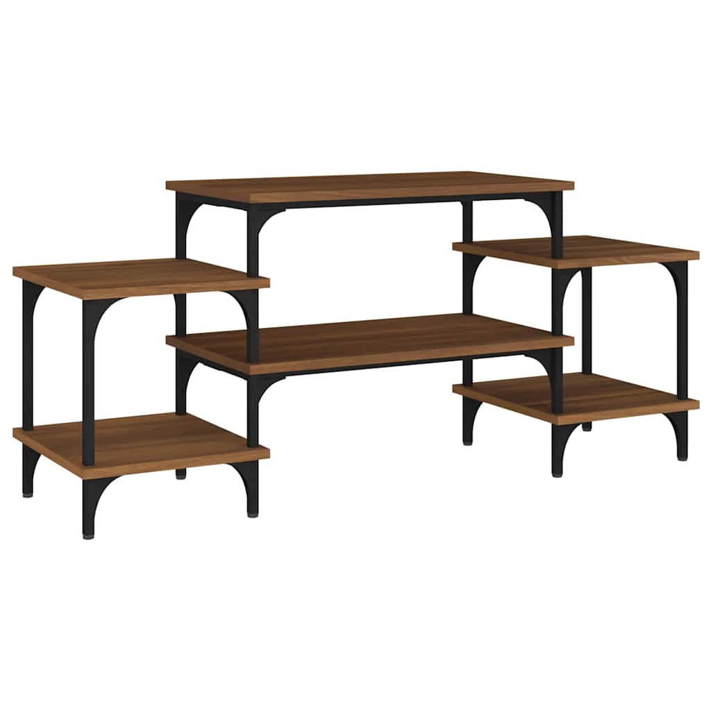vidaXL TV Cabinet Brown Oak 117x35x52 cm Engineered Wood 2