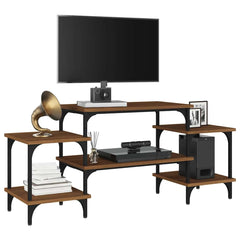vidaXL TV Cabinet Brown Oak 117x35x52 cm Engineered Wood 4