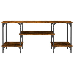 vidaXL TV Cabinet Smoked Oak 102x35x45.5 cm Engineered Wood 5