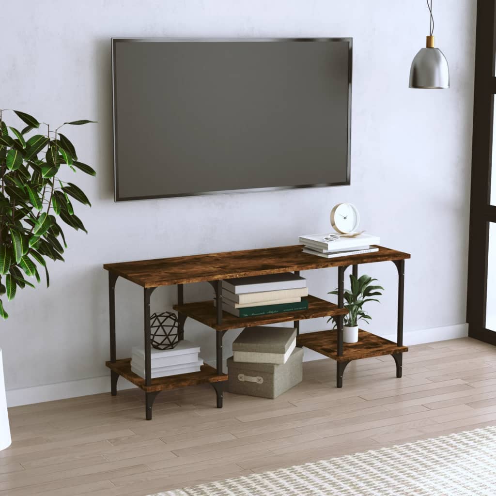 vidaXL TV Cabinet Smoked Oak 102x35x45.5 cm Engineered Wood 1