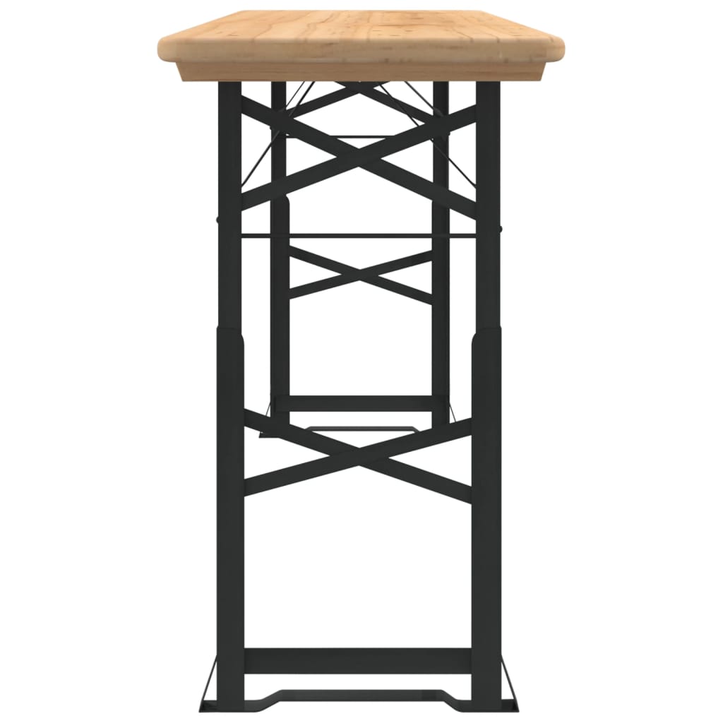 vidaXL Folding Beer Table 170x50x75/105 cm Solid Wood Fir 4