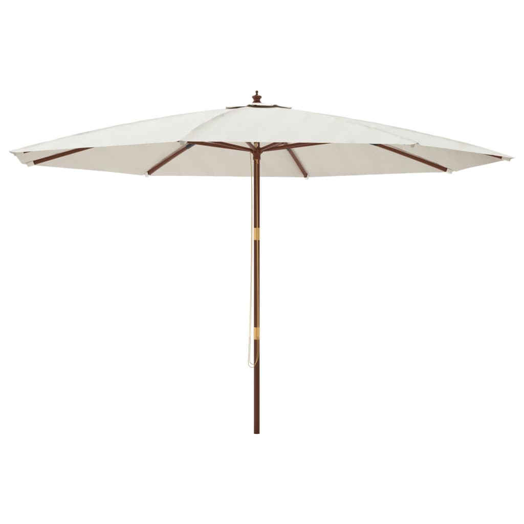 vidaXL Garden Parasol with Wooden Pole Sand 400x273 cm 2