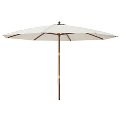 vidaXL Garden Parasol with Wooden Pole Sand 400x273 cm 2