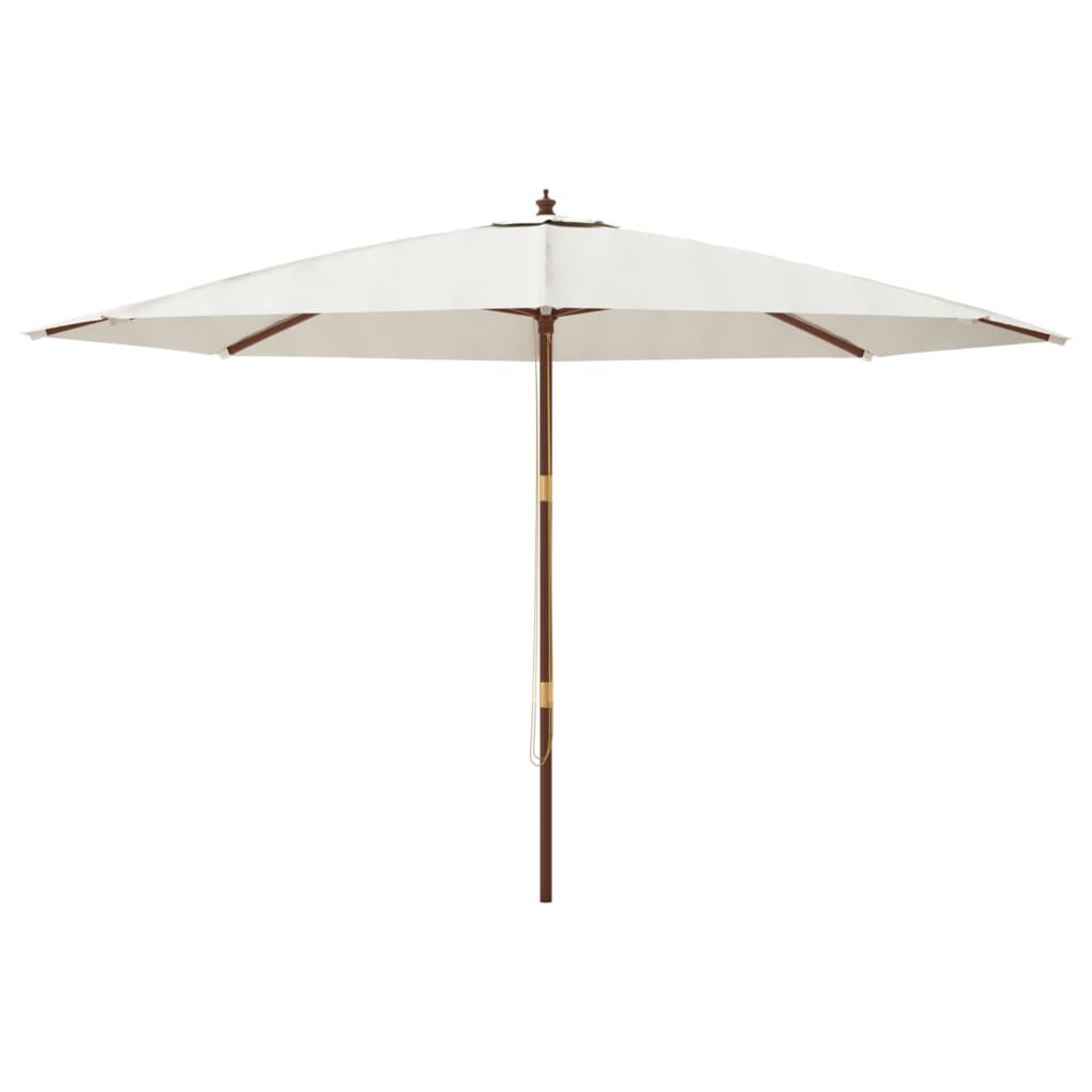 vidaXL Garden Parasol with Wooden Pole Sand 400x273 cm 3