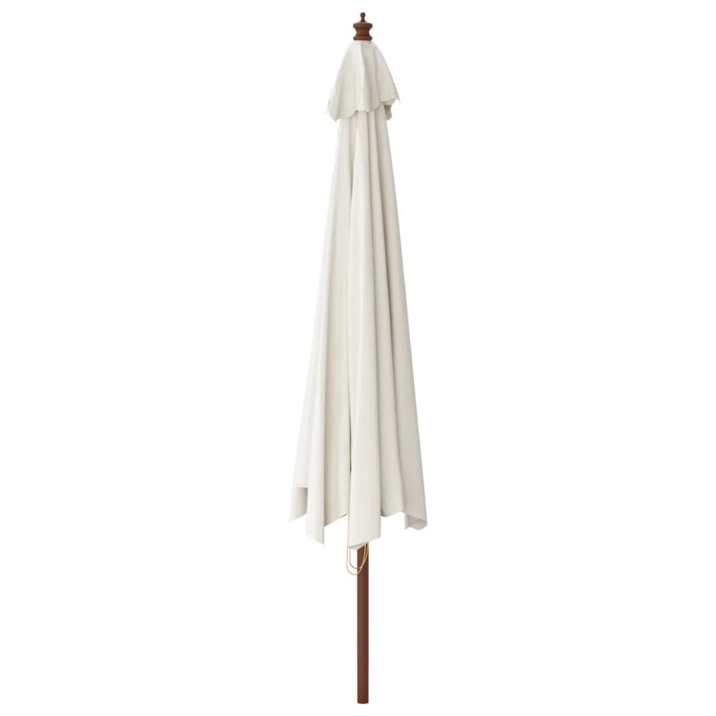 vidaXL Garden Parasol with Wooden Pole Sand 400x273 cm 5