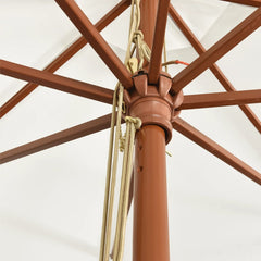 vidaXL Garden Parasol with Wooden Pole Sand 400x273 cm 6