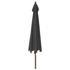 vidaXL Garden Parasol with Wooden Pole Anthracite 400x273 cm 5