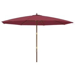 vidaXL Garden Parasol with Wooden Pole Bordeaux Red 400x273 cm 2