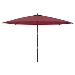 vidaXL Garden Parasol with Wooden Pole Bordeaux Red 400x273 cm 3