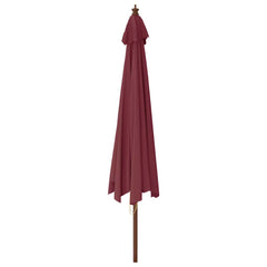 vidaXL Garden Parasol with Wooden Pole Bordeaux Red 400x273 cm 5