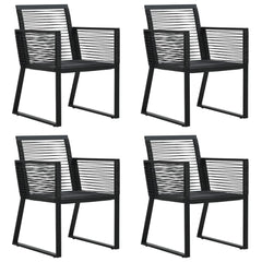 vidaXL 5 Piece Garden Dining Set Black PVC Rattan 4