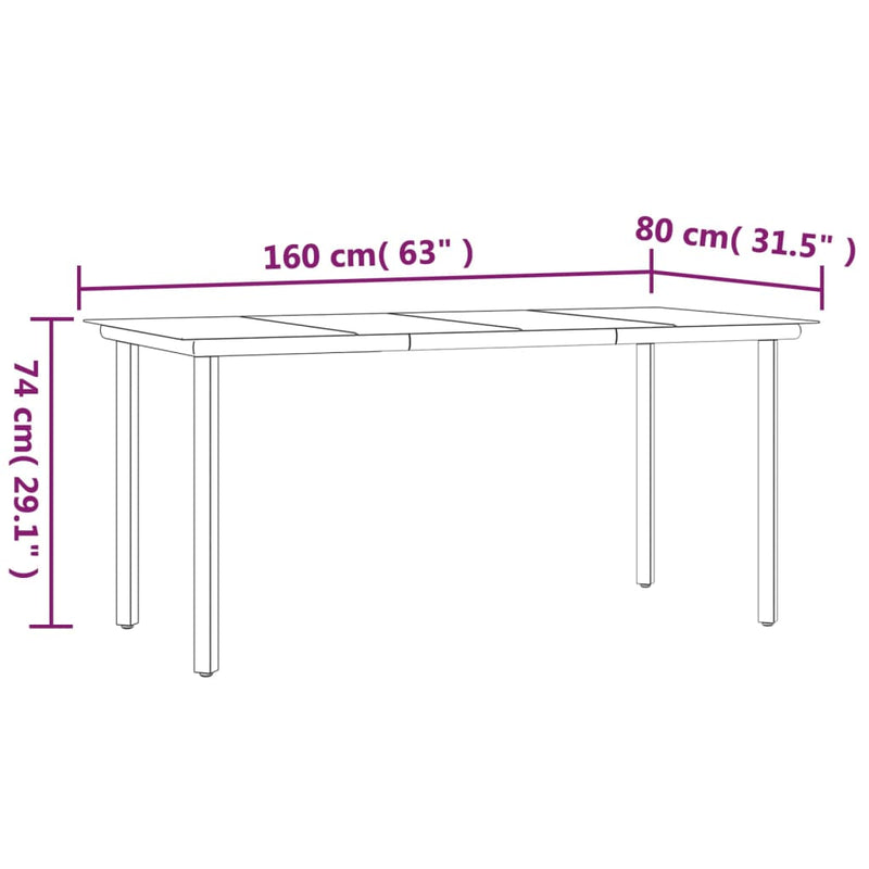 5 Piece Garden Dining Set Grey Poly Rattan