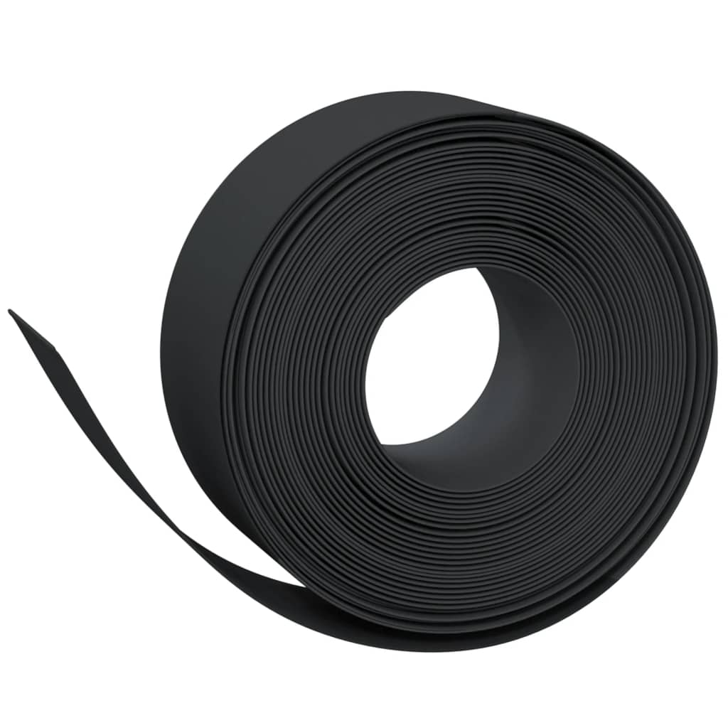 vidaXL Garden Edging Black 10 m 20 cm Polyethylene 2