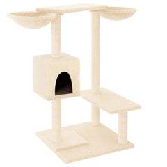 vidaXL Cat Tree with Scratching Posts Cream 82 cm 2