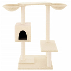 vidaXL Cat Tree with Scratching Posts Cream 82 cm 3