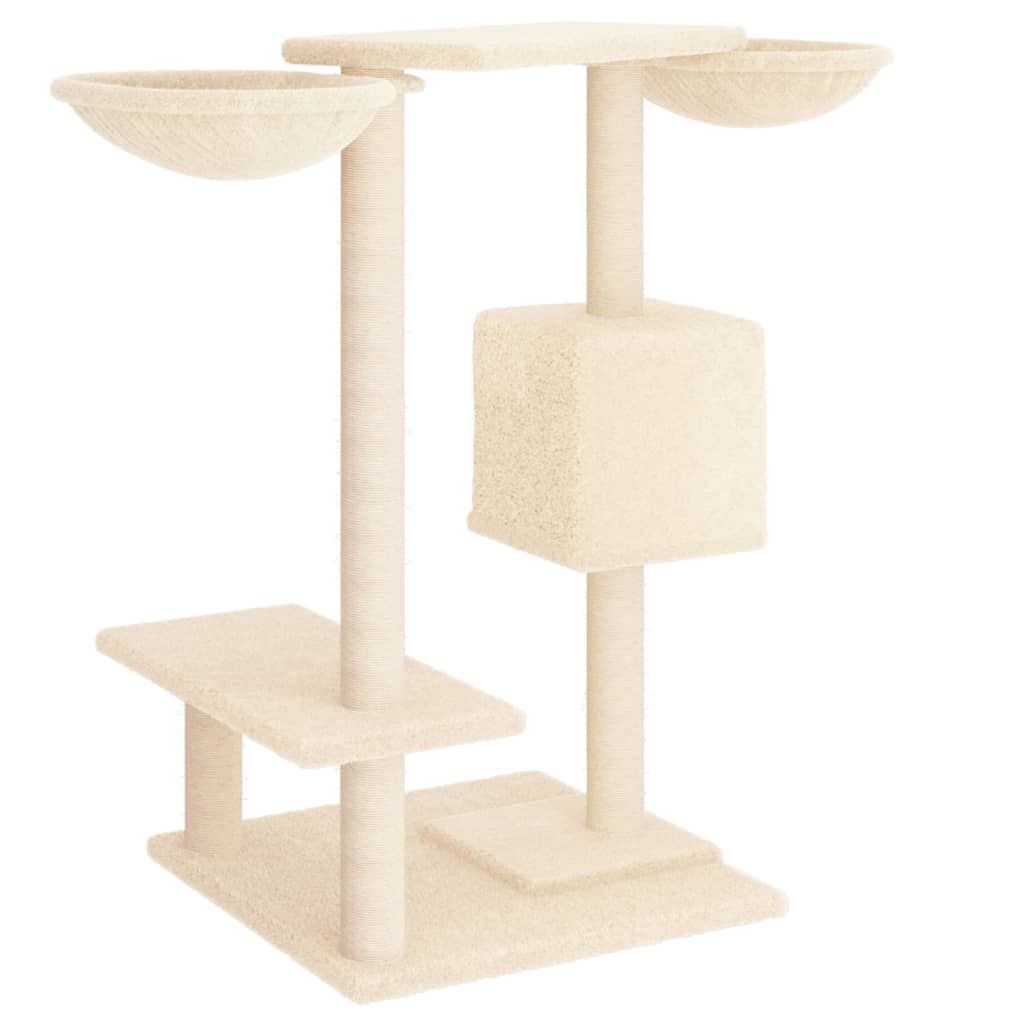 vidaXL Cat Tree with Scratching Posts Cream 82 cm 5