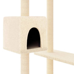 vidaXL Cat Tree with Scratching Posts Cream 82 cm 6