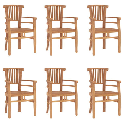 7 Piece Garden Dining Set Solid Wood Teak