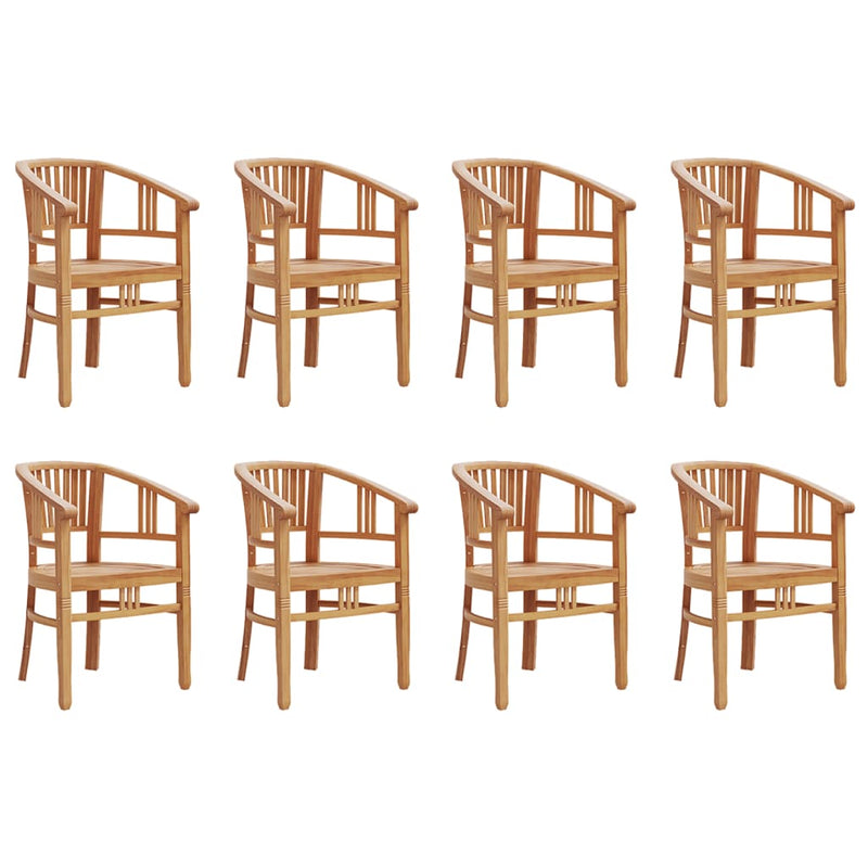 9 Piece Garden Dining Set Solid Wood Teak