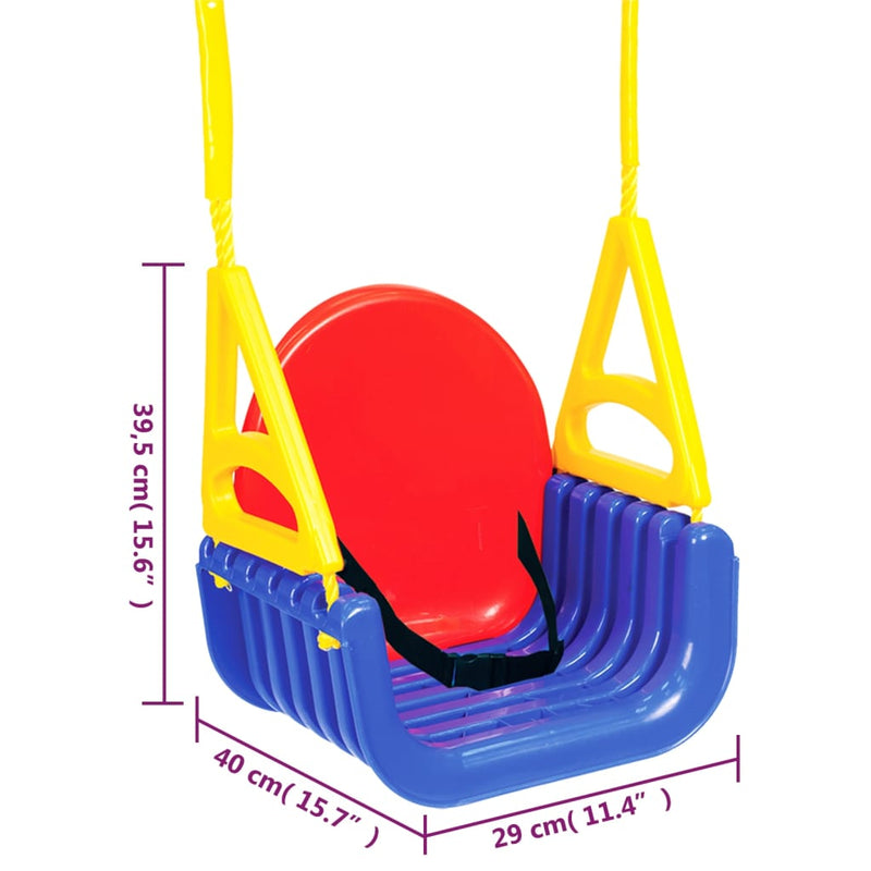 Columpio 3 en 1 para niños 29x40x39,5 cm Polipropileno