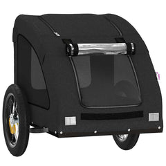 Pet Bike Trailer Oxford Fabric and Iron Height 53 cm Black 124 cm 53 cm