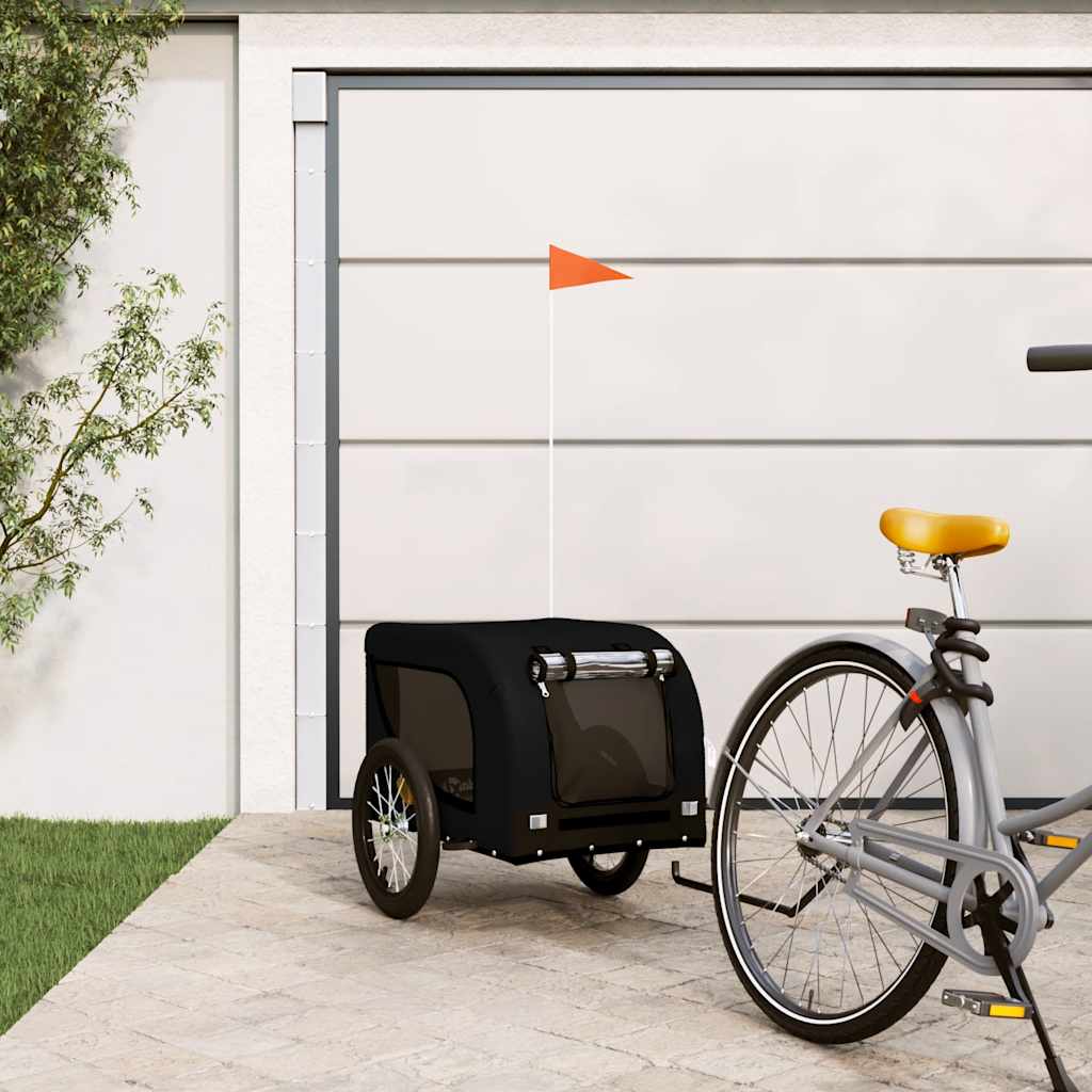 vidaXL Pet Bike Trailer Oxford Fabric and Iron Height 66 cm