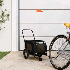 vidaXL Pet Bike Trailer Oxford Fabric and Iron Height 53 cm