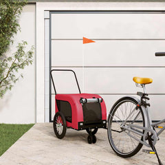 vidaXL Pet Bike Trailer Oxford Fabric and Iron Height 66 cm