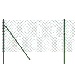vidaXL Chain Link Fence Green 0.8x10 m 4