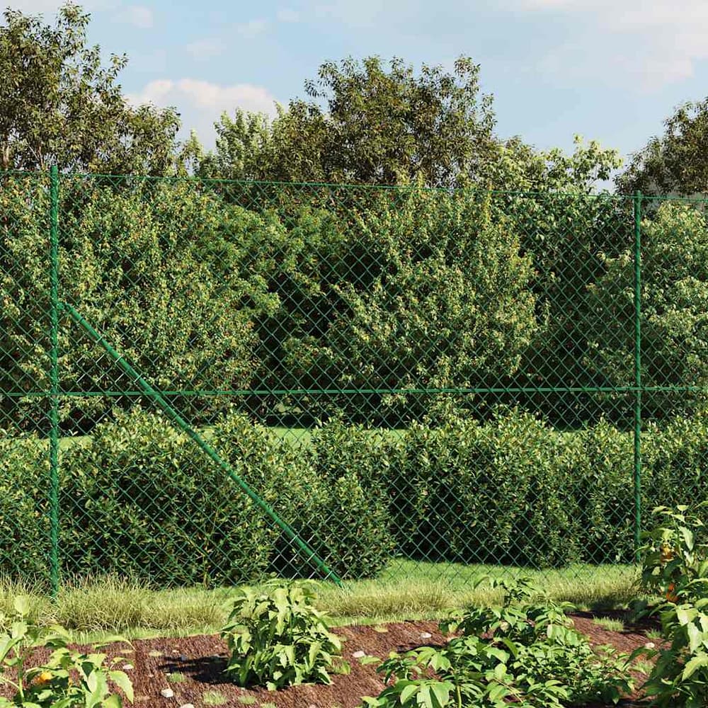 Chain Link Fence Flange Height Green