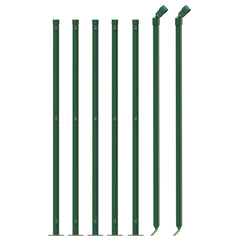 vidaXL Chain Link Fence with Flange Green 0.8x10 m 3